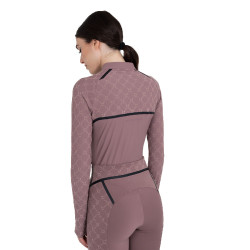 Polo allenamento donna maniche lunghe stampa monogram Equestro Polo allenamento donna maniche lunghe stampa monogram Equestro