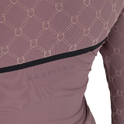 Polo allenamento donna maniche lunghe stampa monogram Equestro Polo allenamento donna maniche lunghe stampa monogram Equestro
