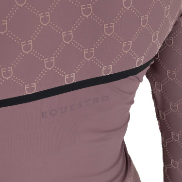 Polo allenamento donna maniche lunghe stampa monogram Equestro Polo allenamento donna maniche lunghe stampa monogram Equestro
