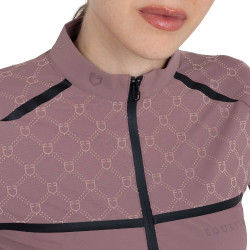 Polo allenamento donna maniche lunghe stampa monogram Equestro Polo allenamento donna maniche lunghe stampa monogram Equestro