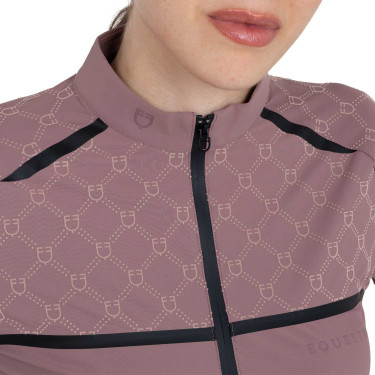 Polo allenamento donna maniche lunghe stampa monogram Equestro Polo allenamento donna maniche lunghe stampa monogram Equestro