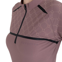 Polo allenamento donna maniche lunghe stampa monogram Equestro Polo allenamento donna maniche lunghe stampa monogram Equestro