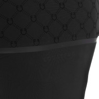 Polo allenamento donna maniche lunghe stampa monogram Equestro Nero