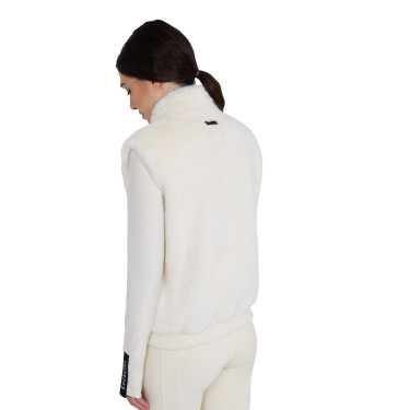 Smanicato donna in pelliccia sintetica Equestro Bianco antico Beige