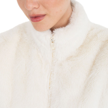 Smanicato donna in pelliccia sintetica Equestro Bianco antico Beige