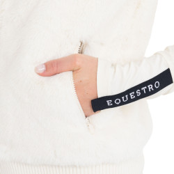 Smanicato donna in pelliccia sintetica Equestro Bianco antico Beige