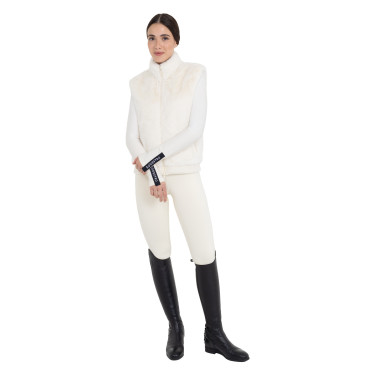 Smanicato donna in pelliccia sintetica Equestro Bianco antico Beige