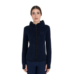 Felpa donna in pile con zip Equestro Felpa donna in pile con zip Equestro