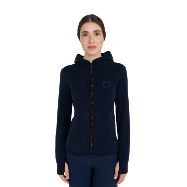 Felpa donna in pile con zip Equestro Felpa donna in pile con zip Equestro