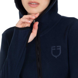 Felpa donna in pile con zip Equestro Felpa donna in pile con zip Equestro
