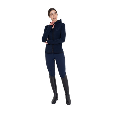 Felpa donna in pile con zip Equestro Felpa donna in pile con zip Equestro