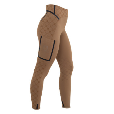 Leggings donna vita alta in tessuto tecnico monogram Equestro Leggings donna vita alta in tessuto tecnico monogram Equestro