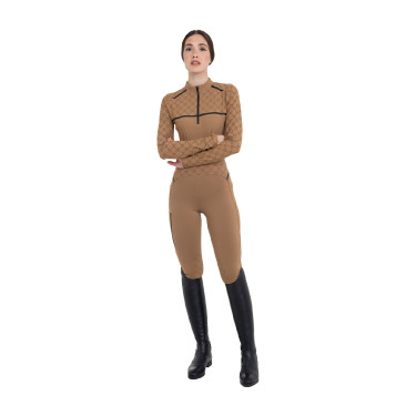 Leggings donna vita alta in tessuto tecnico monogram Equestro Leggings donna vita alta in tessuto tecnico monogram Equestro