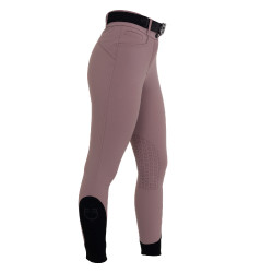 Pantaloni donna vita alta con grip al ginocchio Equestro