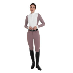 Pantaloni donna vita alta con grip al ginocchio Equestro