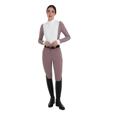 Pantaloni donna vita alta con grip al ginocchio Equestro