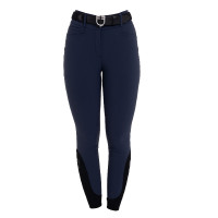 Pantaloni donna vita alta con grip al ginocchio Equestro Palchi Beige