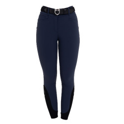 Pantaloni donna vita alta con grip al ginocchio Equestro