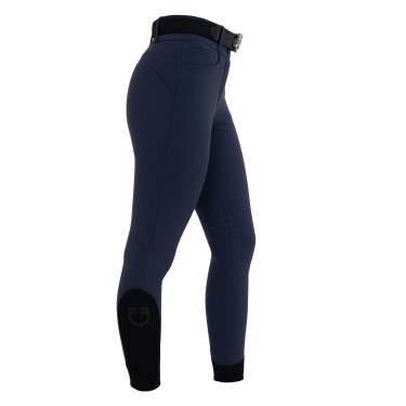 Pantaloni donna vita alta con grip al ginocchio Equestro