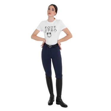 Pantaloni donna vita alta con grip al ginocchio Equestro