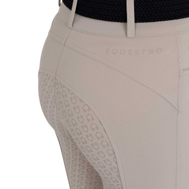 Pantaloni donna full grip vita alta in tessuto tecnico bi-stretch Equestro