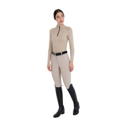 Pantaloni donna full grip vita alta in tessuto tecnico bi-stretch Equestro