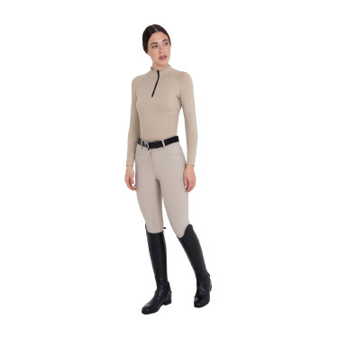 Pantaloni donna full grip vita alta in tessuto tecnico bi-stretch Equestro