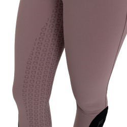Pantaloni donna full grip vita alta in tessuto tecnico bi-stretch Equestro Palchi Beige