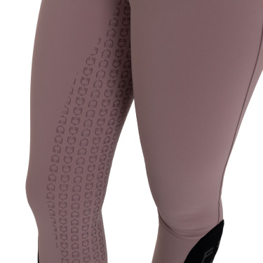 Pantaloni donna full grip vita alta in tessuto tecnico bi-stretch Equestro Palchi Beige