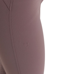 Pantaloni donna full grip vita alta in tessuto tecnico bi-stretch Equestro Palchi Beige
