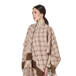 Mantella donna in lana monogram Equestro