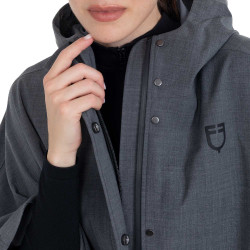 Mantella donna anti pioggia in misto lana Equestro