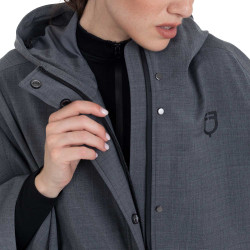 Mantella donna anti pioggia in misto lana Equestro