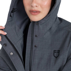 Mantella donna anti pioggia in misto lana Equestro