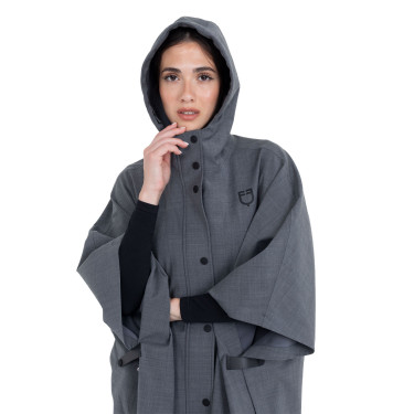 Mantella donna anti pioggia in misto lana Equestro