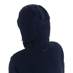 Giacca piumino donna con inserti in teddy Equestro Blazer marine Blu marino