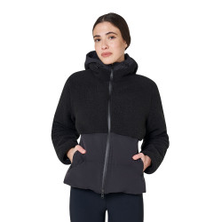 Giacca piumino donna con inserti in teddy Equestro