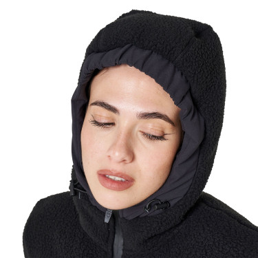 Giacca piumino donna con inserti in teddy Equestro