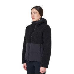 Giacca piumino donna con inserti in teddy Equestro