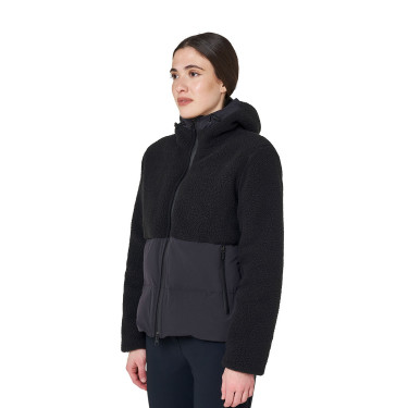 Giacca piumino donna con inserti in teddy Equestro