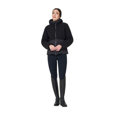 Giacca piumino donna con inserti in teddy Equestro
