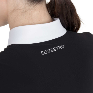 Polo concorso donna manica corta con strass Equestro Polo concorso donna manica corta con strass Equestro