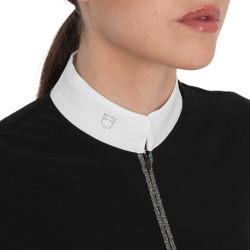 Polo da concorso da donna a manica lunga con strass Equestro Polo da concorso da donna a manica lunga con strass Equestro