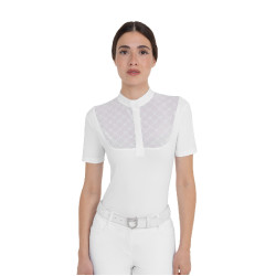 Polo concorso donna con inserti in tulle Equestro Polo concorso donna con inserti in tulle Equestro