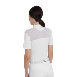Polo concorso donna con inserti in tulle Equestro Polo concorso donna con inserti in tulle Equestro