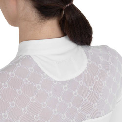 Polo concorso donna con inserti in tulle Equestro Polo concorso donna con inserti in tulle Equestro
