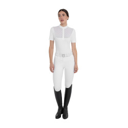 Polo concorso donna con inserti in tulle Equestro Polo concorso donna con inserti in tulle Equestro