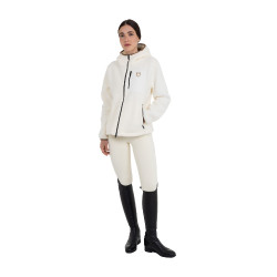 Felpa donna in pile teddy con cappuccio e zip Equestro Felpa donna in pile teddy con cappuccio e zip Equestro