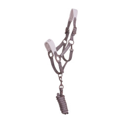 Cavezza tecnica con doppia regolazione e fibbie rivestite in gomma Equestro Antler / viola feltro
