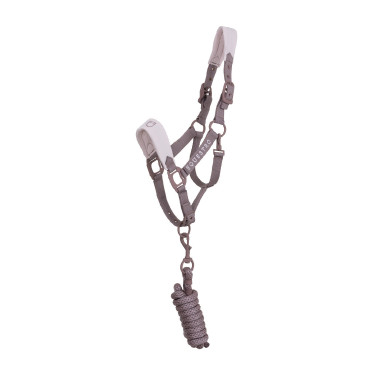 Cavezza tecnica con doppia regolazione e fibbie rivestite in gomma Equestro Antler / viola feltro